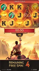 Legend of Hou Yi · Mengecek bilah status sisa putaran dan informasi saldo di panel bawah layar.